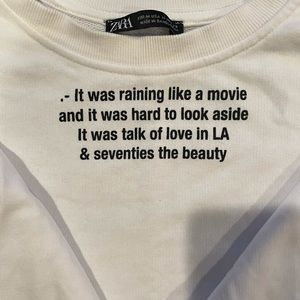 ZARA CROPPED CREW NECK